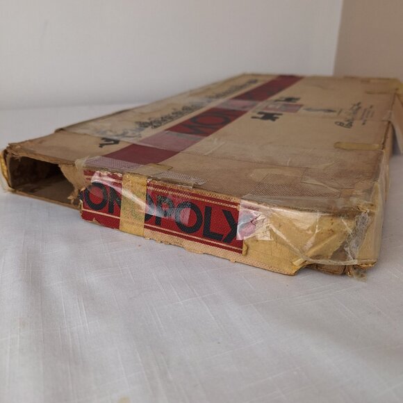 Vintage Monopoly Board Game Parker Brothers 1935 1946 Wooden and Metal Pieces - Picture 11 of 16